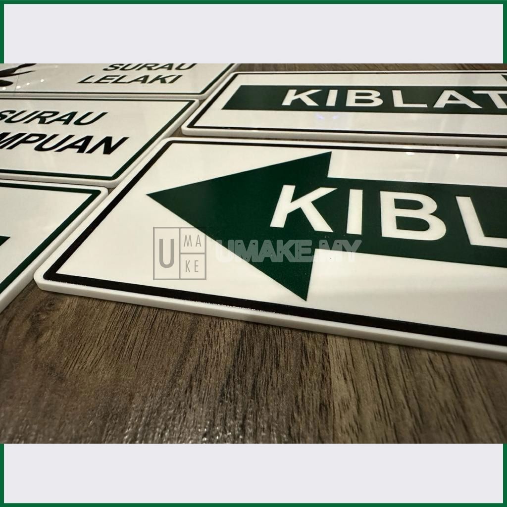 Surau & Prayer Room Acrylic Sign Set