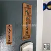 Push Pull Door Sign Pair (Wood Acrylic) view 3