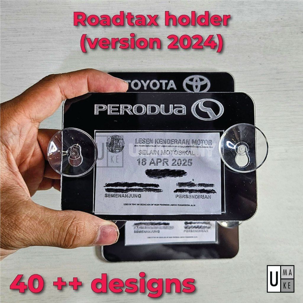 Acrylic Road Tax Holder (2024 New Size)