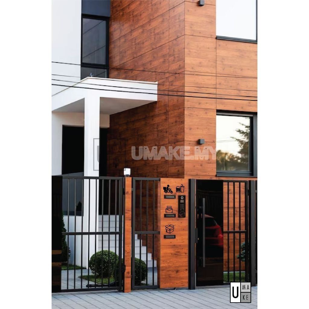 Minimalist Acrylic Outdoor Sign (Delivery / Food / Parcel)