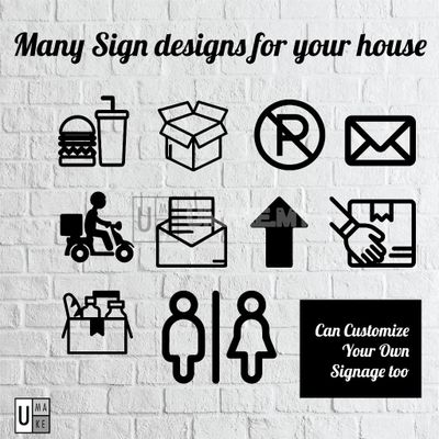 Minimalist Acrylic Outdoor Sign (Delivery / Food / Parcel)