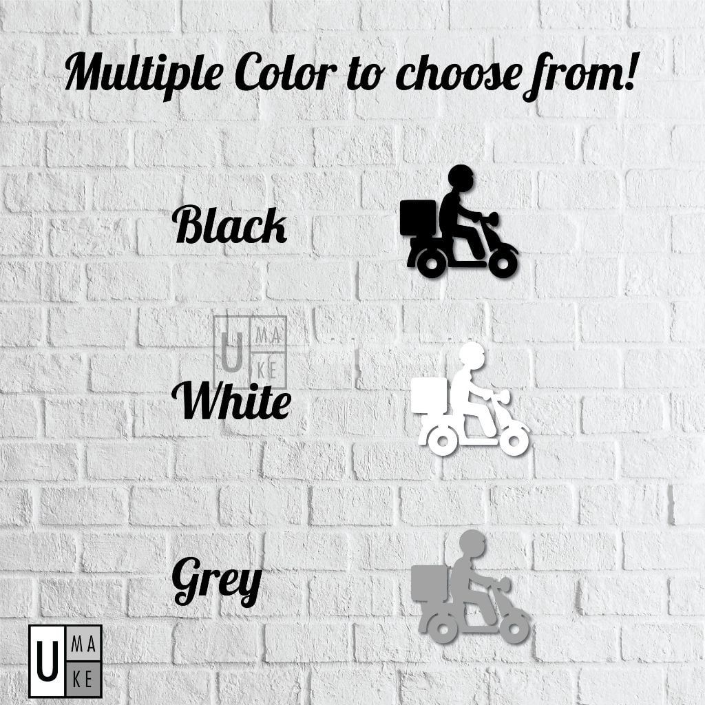 Minimalist Acrylic Outdoor Sign (Delivery / Food / Parcel)