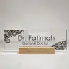 Acrylic Desk Name Plate (Wood Base) view 2