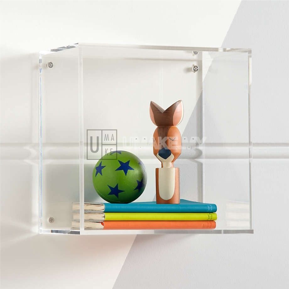 Acrylic Cube Wall Shelf