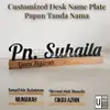 Wooden Desk Name Plate (Rubberwood + Acrylic) view 2