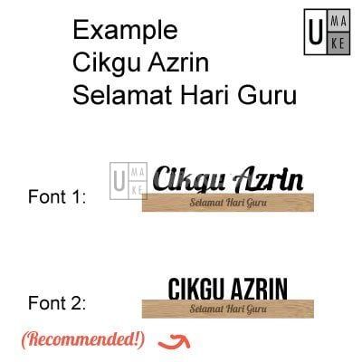 Wooden Desk Name Plate (Rubberwood + Acrylic)