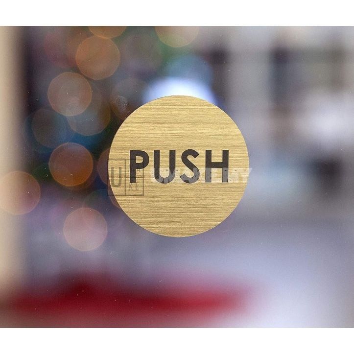 Gold/Silver Push Pull Door Sign Set