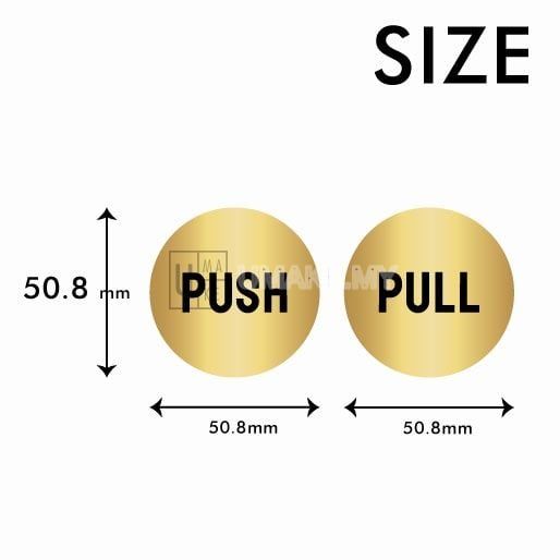 Gold/Silver Push Pull Door Sign Set