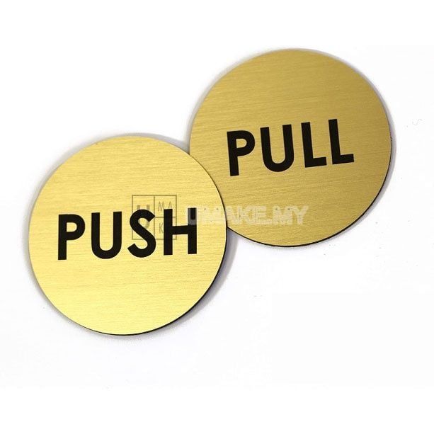 Gold/Silver Push Pull Door Sign Set