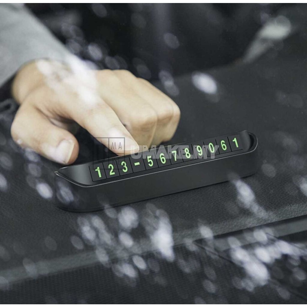 Glow-in-the-Dark Temporary Parking Number