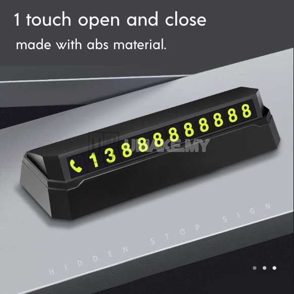 Glow-in-the-Dark Temporary Parking Number