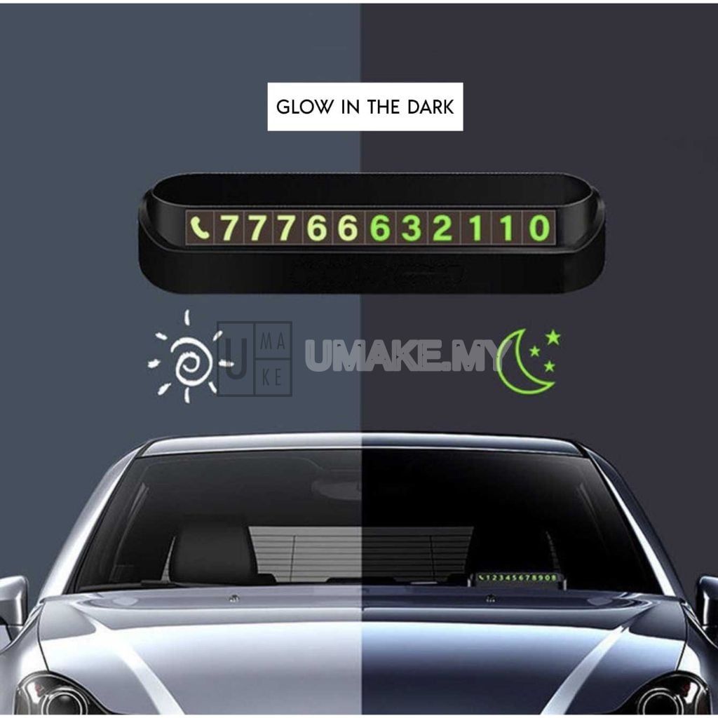 Glow-in-the-Dark Temporary Parking Number
