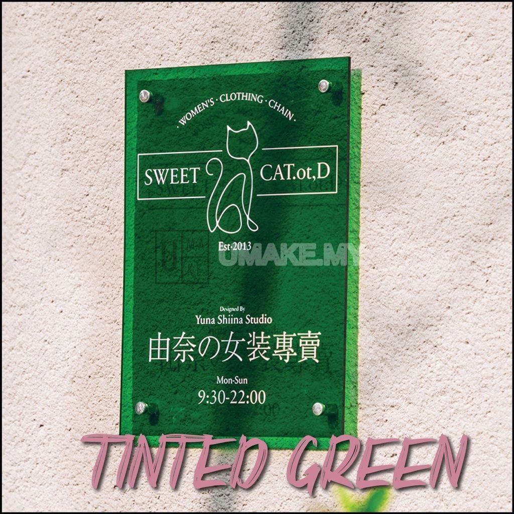 Coloured Transparent Acrylic Business Signboard