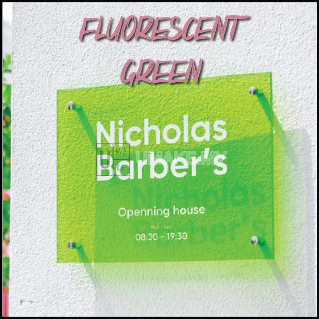 Coloured Transparent Acrylic Business Signboard