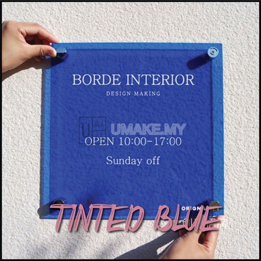 Coloured Transparent Acrylic Business Signboard