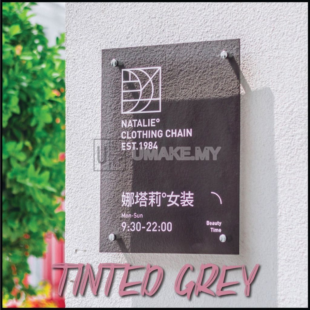 Coloured Transparent Acrylic Business Signboard