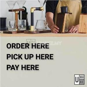 Minimalist 3D Letter Counter Sign