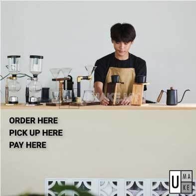 Minimalist 3D Letter Counter Sign