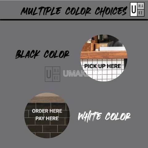 Minimalist 3D Letter Counter Sign