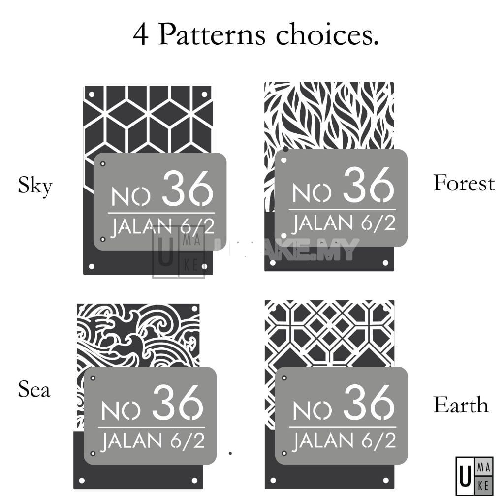 Stainless Steel Artisan House Number Plate