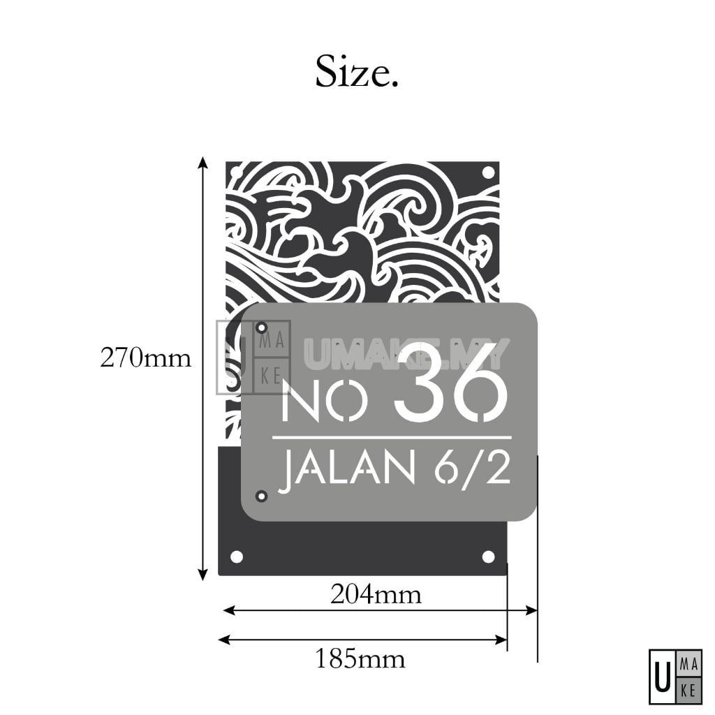 Stainless Steel Artisan House Number Plate