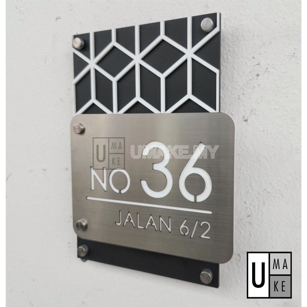 Stainless Steel Artisan House Number Plate