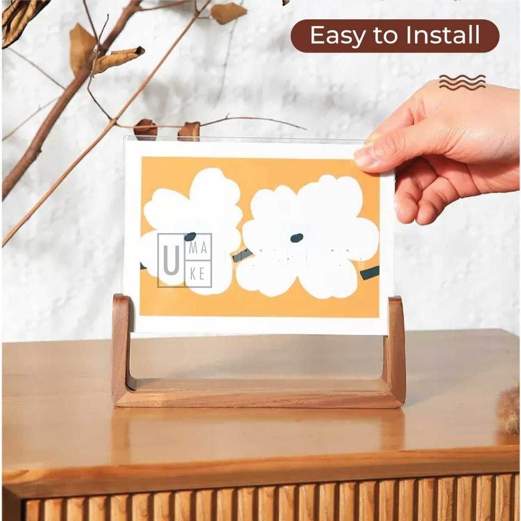 Acrylic Photo Frame with Wood Stand