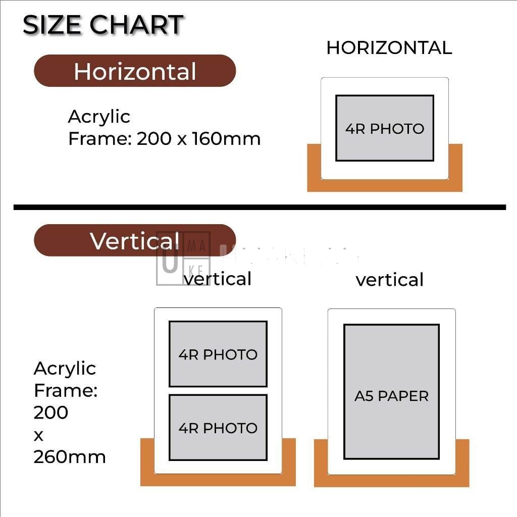 Acrylic Photo Frame with Wood Stand