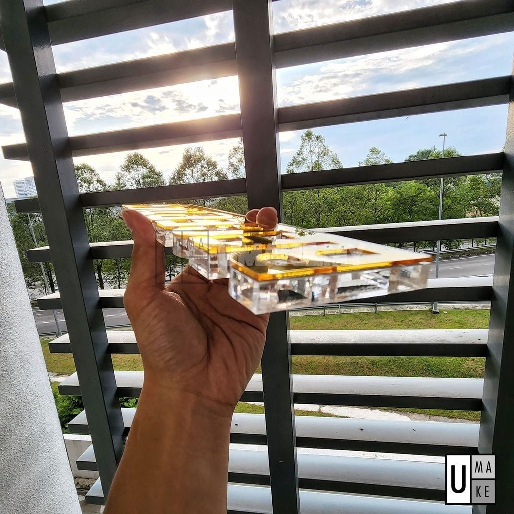 Custom Crystal Acrylic Name Block