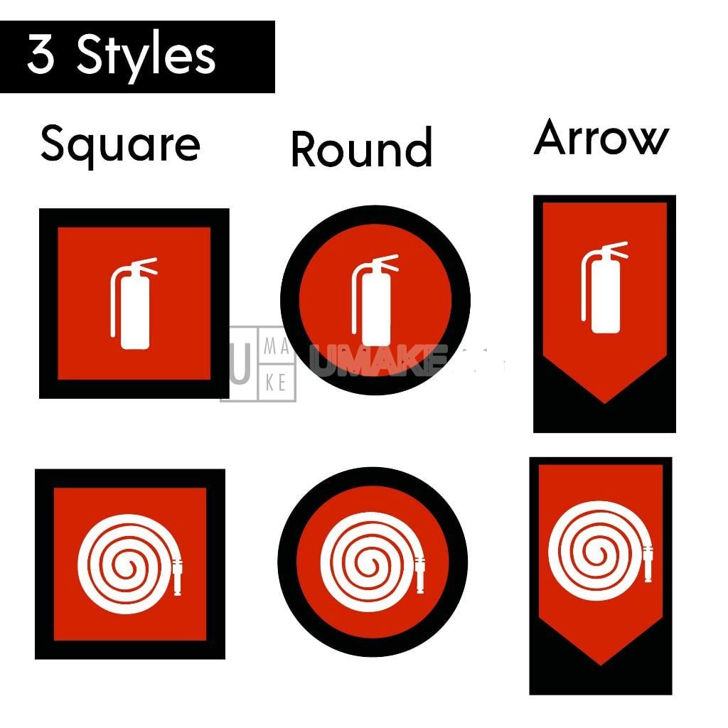 3D Acrylic Fire Extinguisher Sign