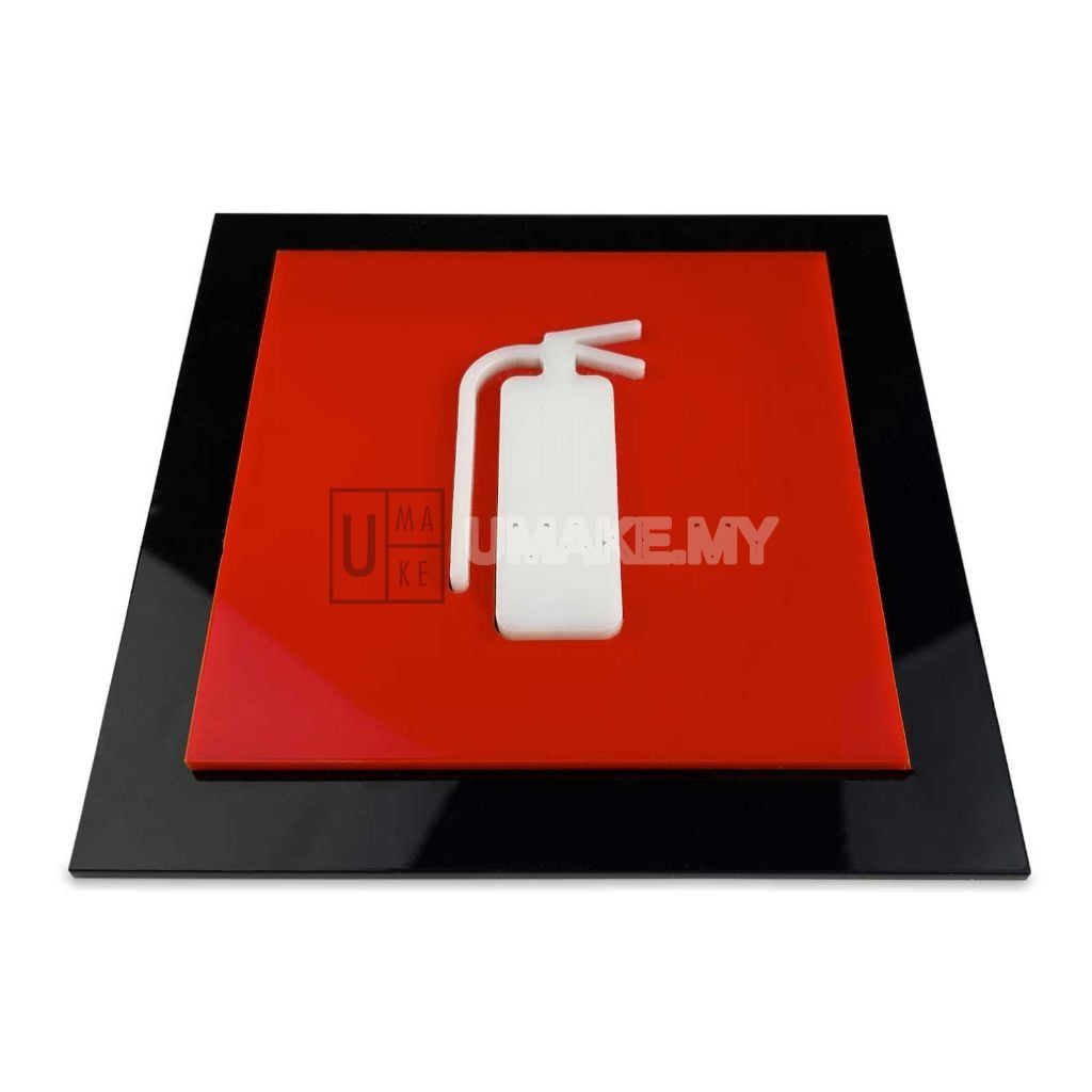 3D Acrylic Fire Extinguisher Sign