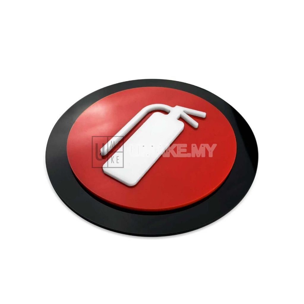 3D Acrylic Fire Extinguisher Sign