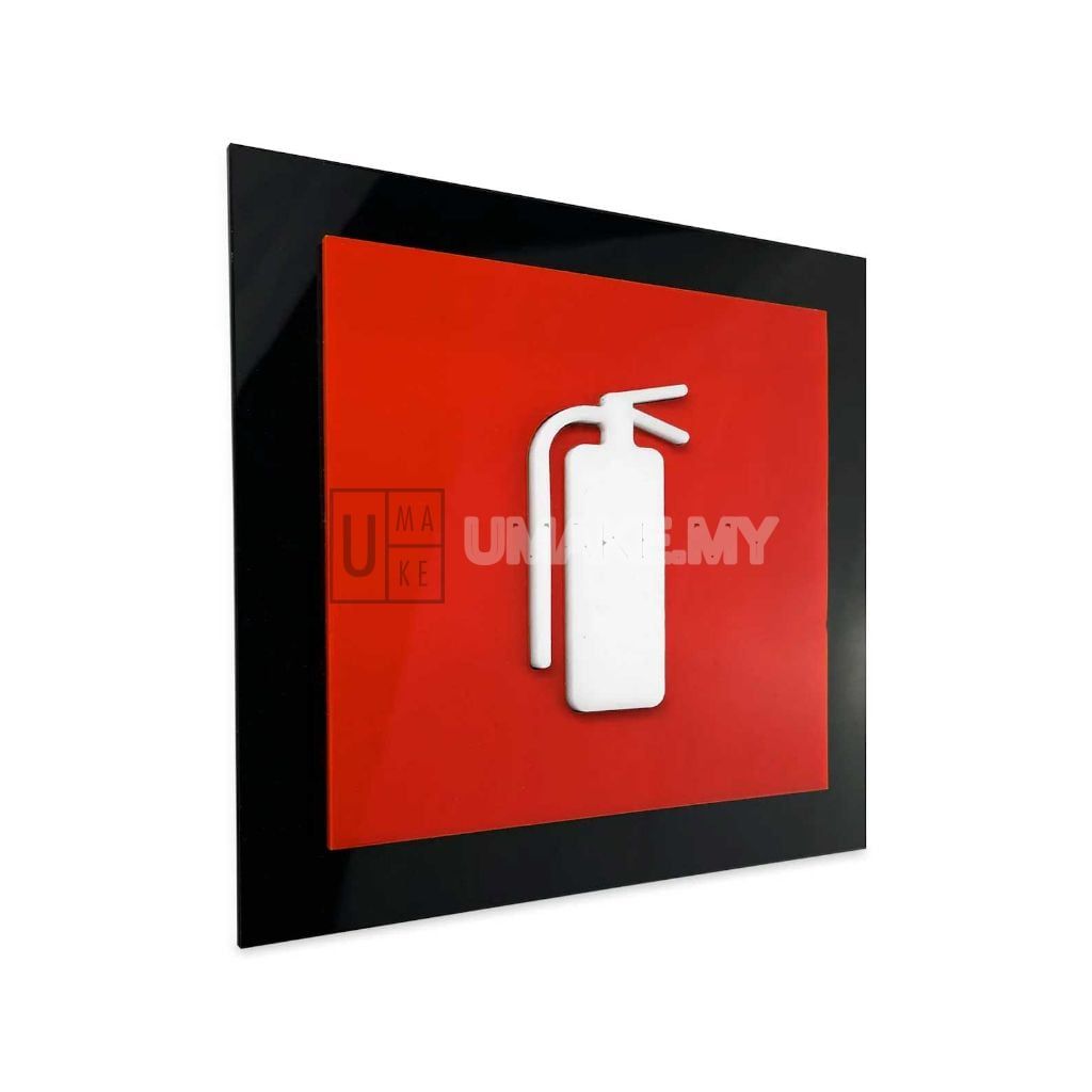 3D Acrylic Fire Extinguisher Sign