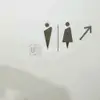 Stainless Steel Toilet Direction Sign view 2