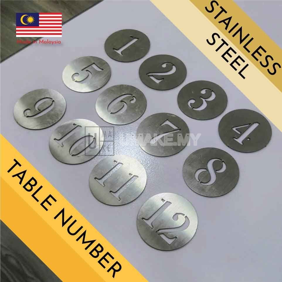 Stainless Steel Table Number Set (10pcs)