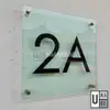 Glass-Effect Square House Number Plate view 2