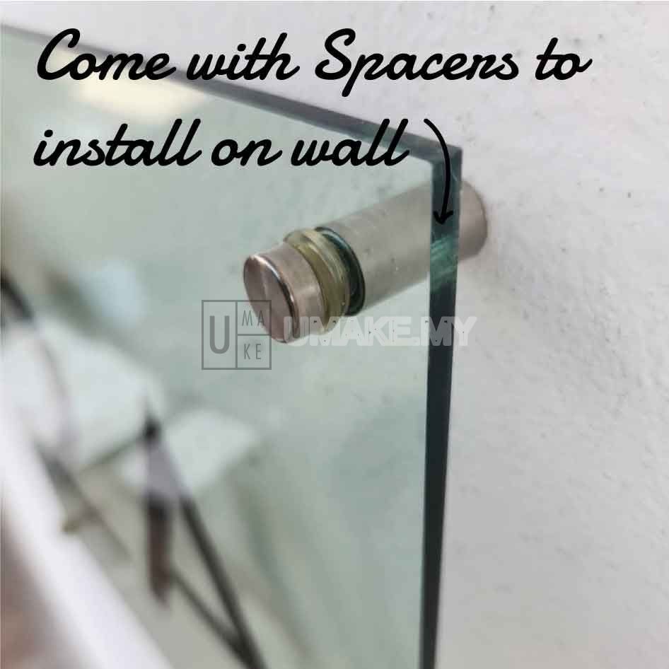 Glass-Effect Square House Number Plate