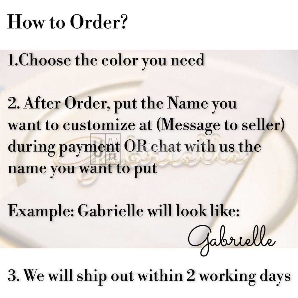 Acrylic Cut-Out Name Tag (Wedding / Party)