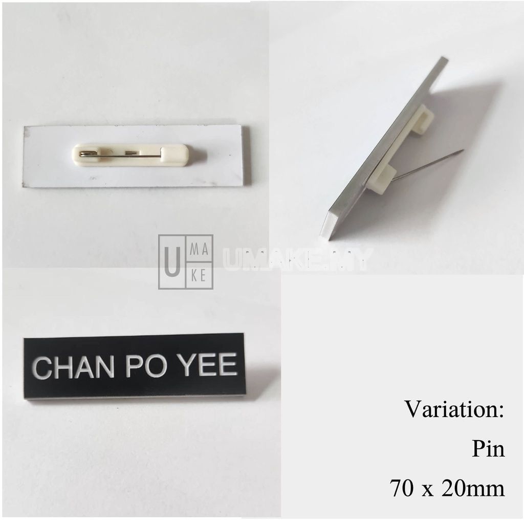 Acrylic Engraved Name Tag (School / Government)