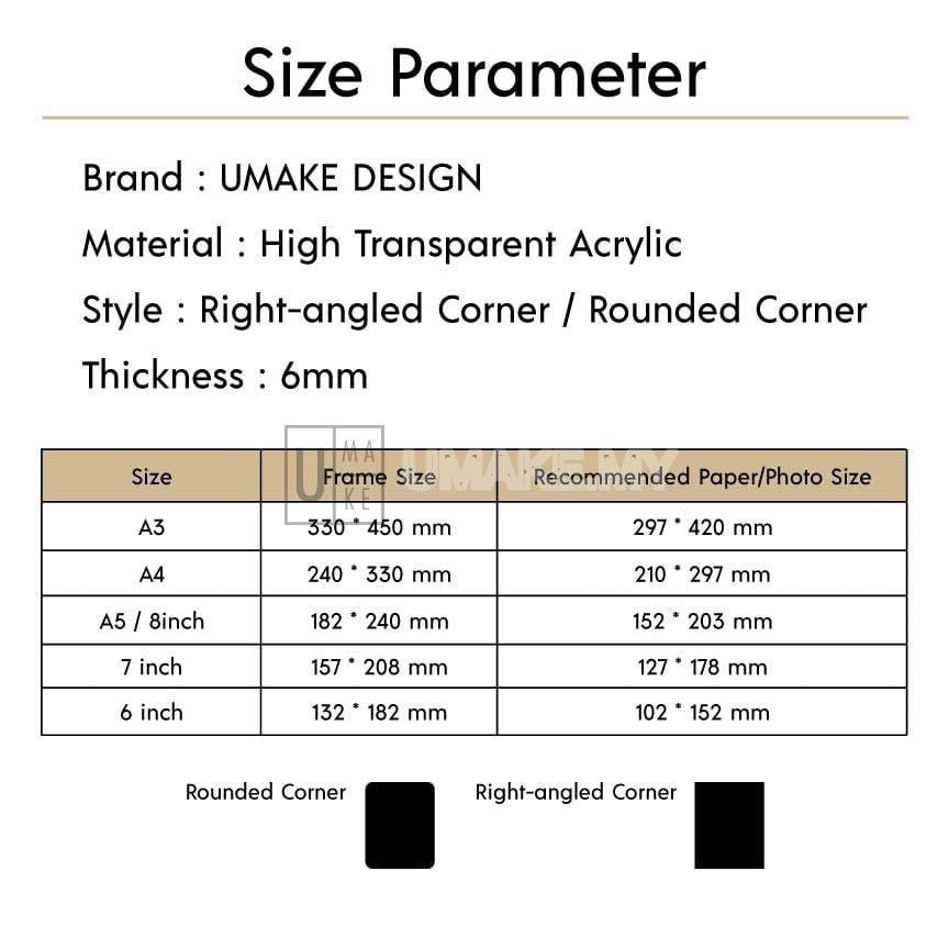 Acrylic Photo Frame (Double Layer)