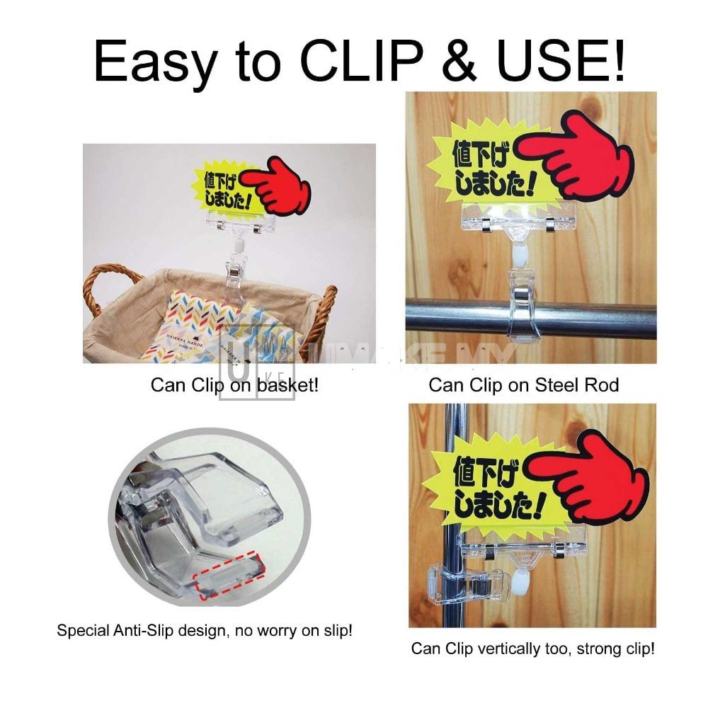 Rotatable Pop Clip Price Tag Holder