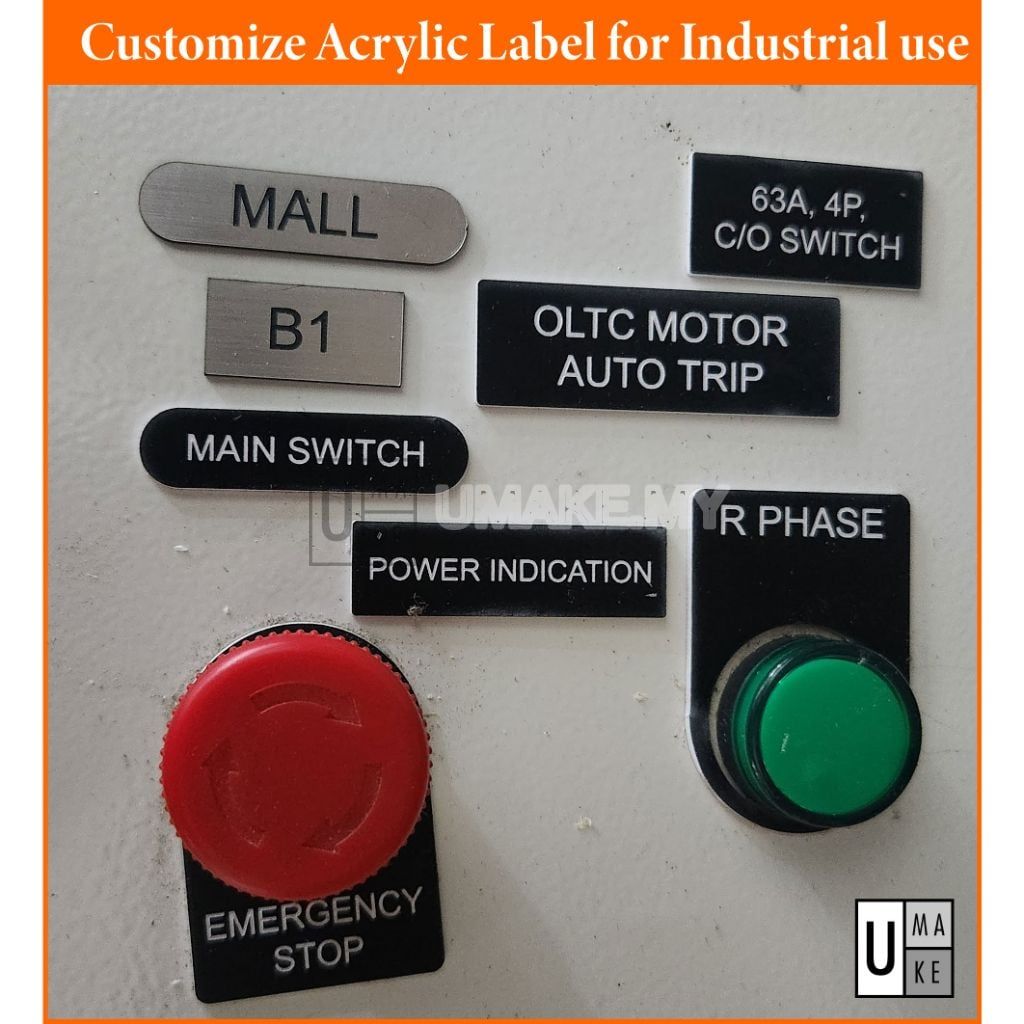 Industrial Acrylic Label Tag
