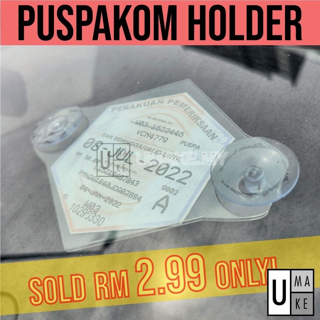 Acrylic Puspakom / Commercial Vehicle Road Tax Holder