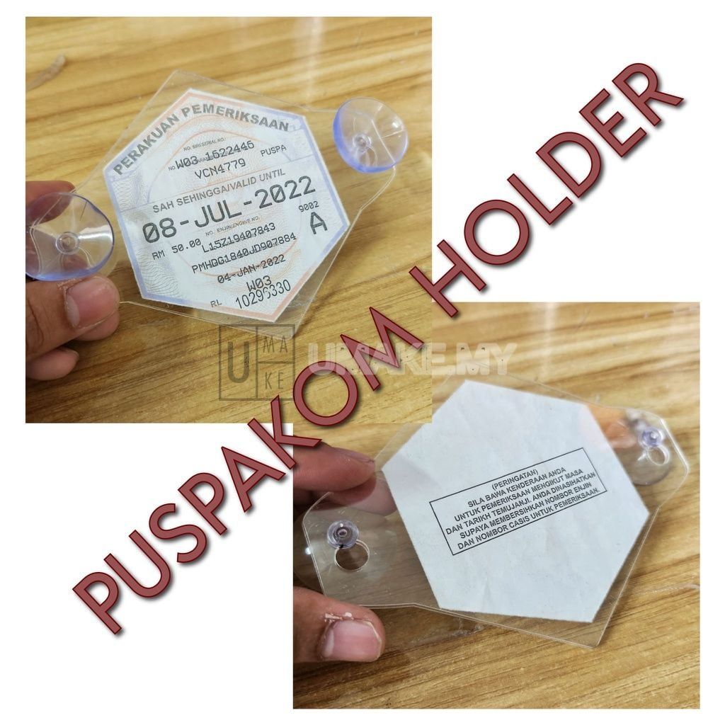 Acrylic Puspakom / Commercial Vehicle Road Tax Holder