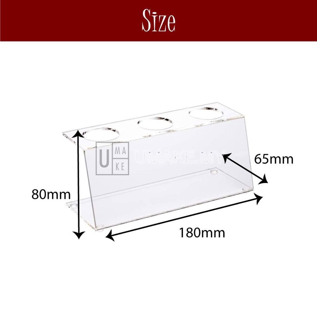 Acrylic Ice Cream Cone Holder (3-Slot)