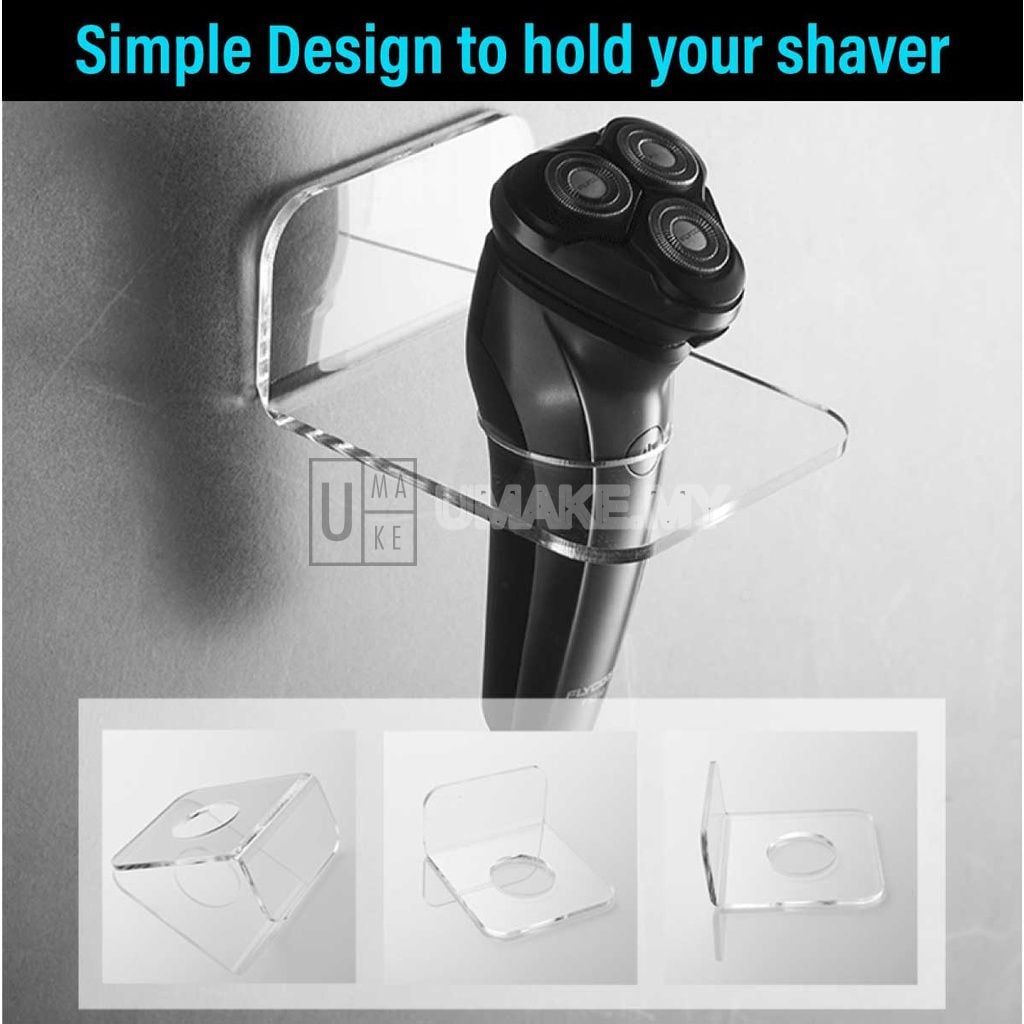 Acrylic Electric Shaver Wall Holder