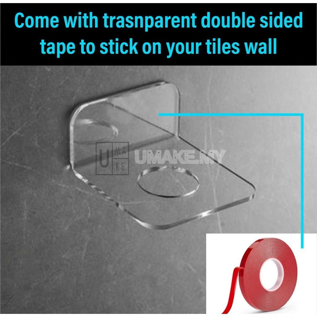 Acrylic Electric Shaver Wall Holder