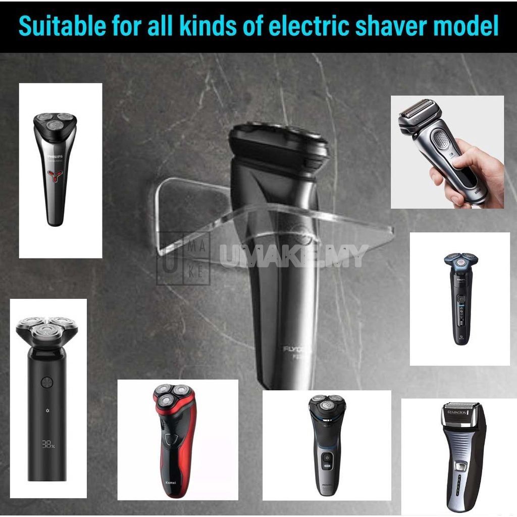 Acrylic Electric Shaver Wall Holder