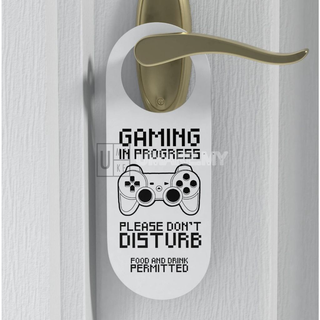 Gaming Do Not Disturb Door Hanger