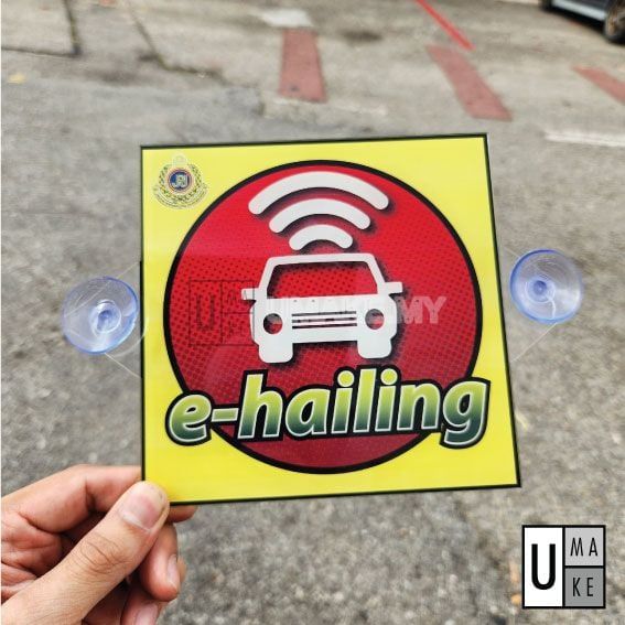 Acrylic E-Hailing Sign with Suction Cup (2pcs)